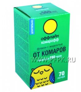 Жидкость от комаров КОМАРОФФ 45 мл/70 ночей ДЛИТЕЛЬНО [1/24]