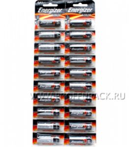 Батарейки ENERGIZER LR6 (АА) алкалин (блистер-отрыв 20 шт) [20/480]