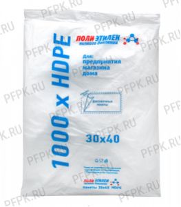 30х40 евро HDPE, СИНИЕ БУКВЫ (упак.) [1/10]