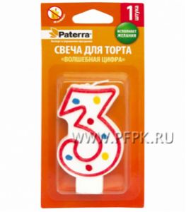 Свеча ЦИФРА PATERRA № 3 (401-506) [12/48]