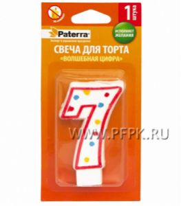 Свеча ЦИФРА PATERRA № 7 (401-510) [12/48]