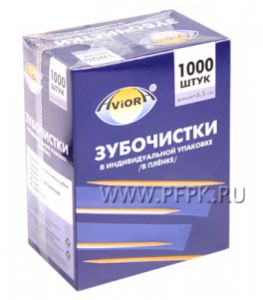 Зубочистки в индивид. упаковке AVIORA (1000 шт.в уп.) в ПП (401-488) [1/30]