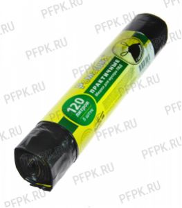 Мешки д/м, 120л с завязками РОМАШКА ПРАКТИЧНЫЕ [рул.5 шт.] ПВД, 70х110 ЗВП-120/5/18/Ч [1/18]