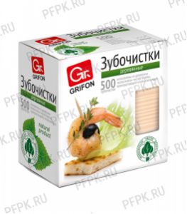 Зубочистки в индивид. упаковке GRIFON (500 шт.в уп.) в ПЭ (400-512) [1/30]