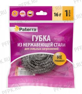 Губка металлическая спиральная PATERRA (402-378) [12/360]